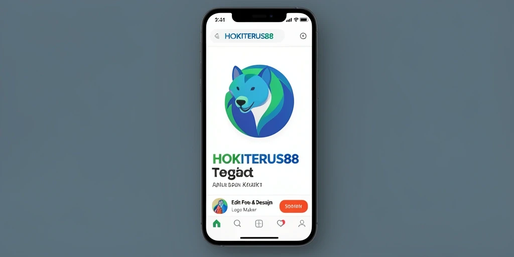 Antarmuka HOKITERUS88 dengan berbagai opsi desain logo.