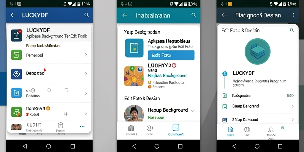 Antarmuka aplikasi LUCKYDF yang intuitif untuk menghapus background gambar.