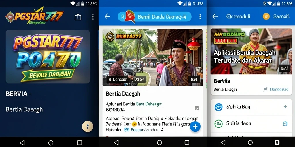 Tampilan antarmuka aplikasi PGSTAR777 yang informatif dan user-friendly.
