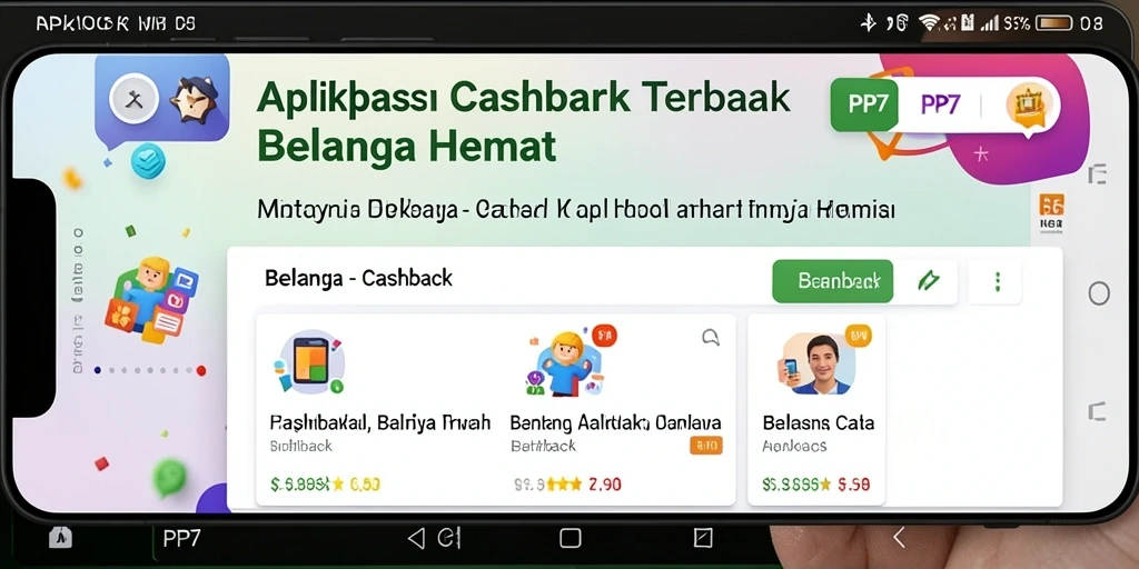 Tampilan antarmuka PP7 yang menarik dan intuitif untuk fungsi Cashback.