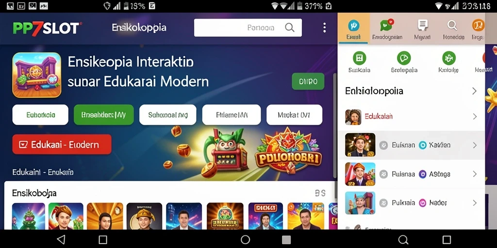 Screenshot aplikasi PP7SLOT menampilkan antarmuka yang mudah digunakan dan akses cepat ke informasi.