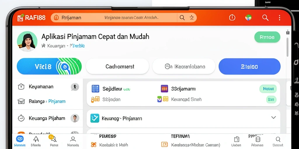 Antarmuka RAFI88 dengan fitur pengajuan pinjaman yang user-friendly.