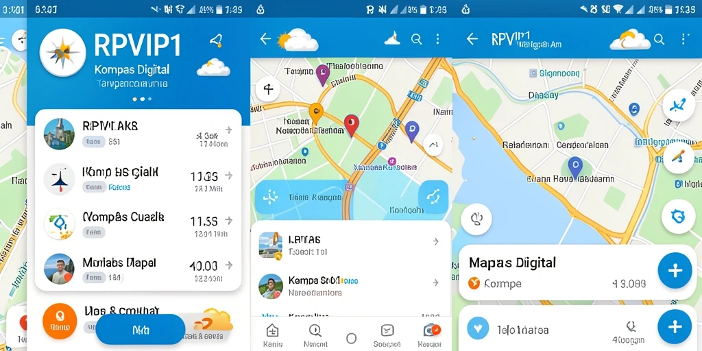 Antarmuka sederhana <strong>RPVIP1</strong>, memudahkan navigasi kompas digital.