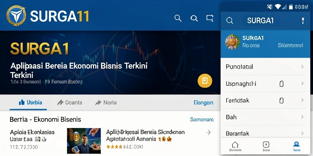 Antarmuka SURGA11 yang modern dan informatif untuk berita ekonomi.