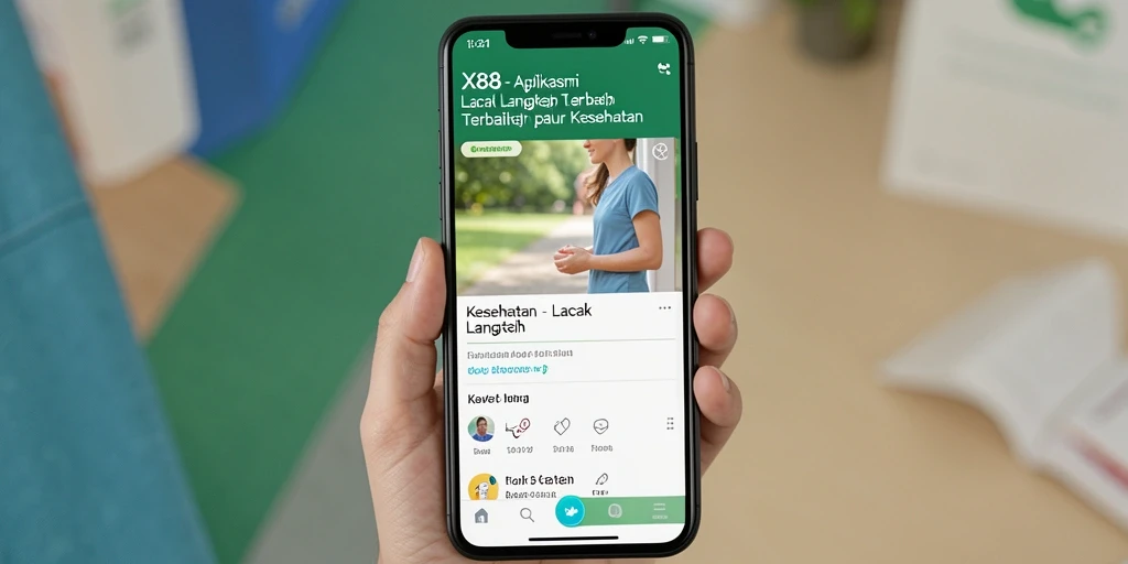 Antarmuka menarik dan fungsional dari aplikasi Lacak Langkah X88.